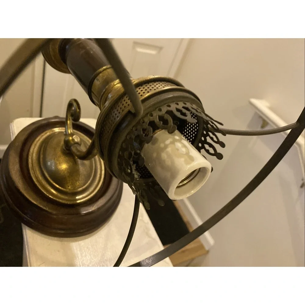 Vintage Knob Creek Brass Wood Wall Sconce Lamp
